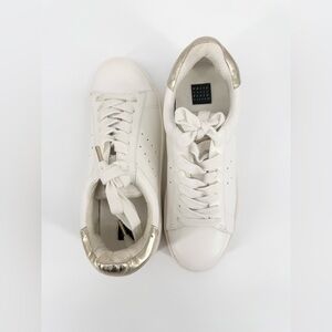 White House Black Market Ivory and Metallic Sneakers